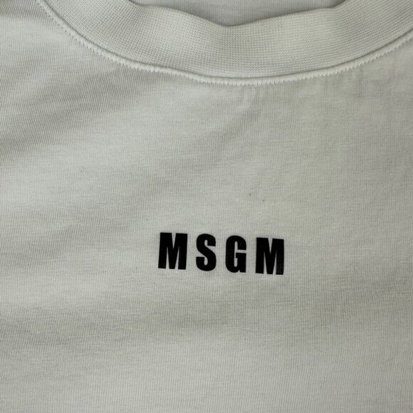 MSGM White T shirt Women’s Size Medium - Picture 5 of 12